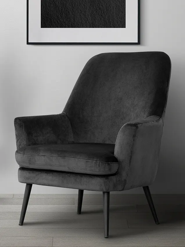 Le fauteuil en velours